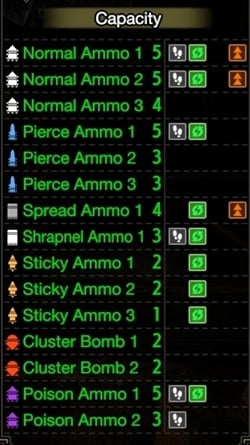 hellfire harbinger lightbow ammo info mhr 250px