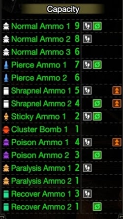 fierce moss green lightbow ammo info mhr 250px