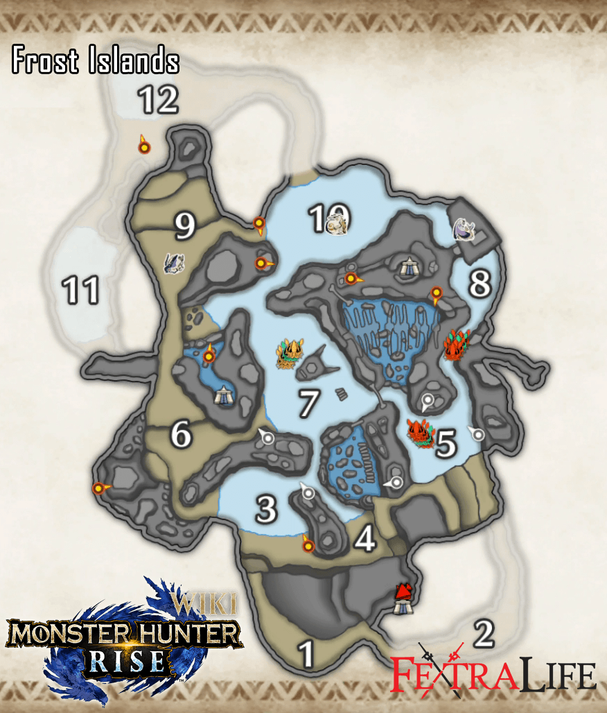 frost islands map monster hunter rise wiki guide