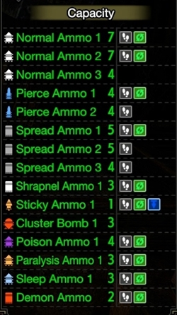 hornet gun+ lightbow ammo info mhr 250px